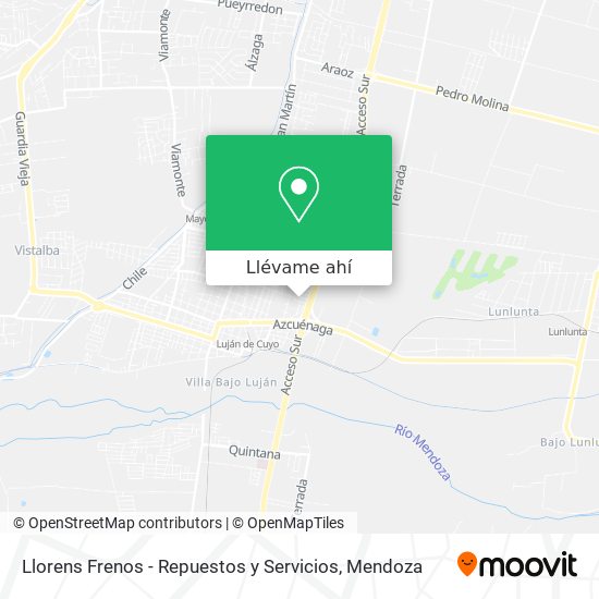 Mapa de Llorens Frenos - Repuestos y Servicios