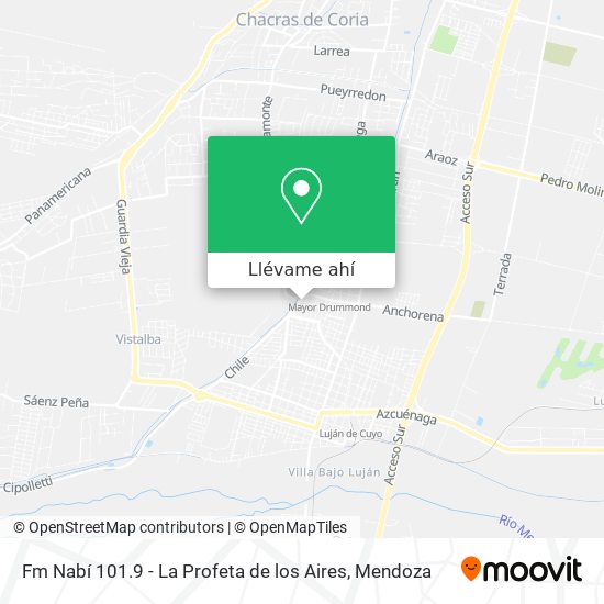 Mapa de Fm Nabí 101.9 - La Profeta de los Aires