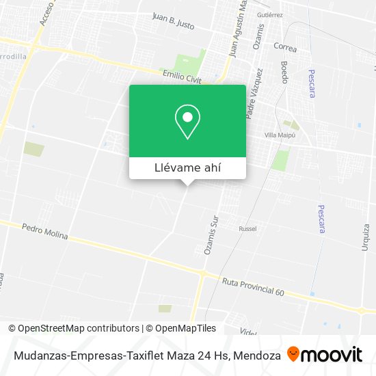 Mapa de Mudanzas-Empresas-Taxiflet Maza 24 Hs