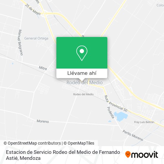 Mapa de Estacion de Servicio Rodeo del Medio de Fernando Astié
