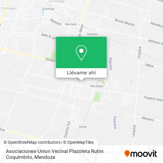Mapa de Asociaciones-Union Vecinal Plazoleta Rutini Coquimbito
