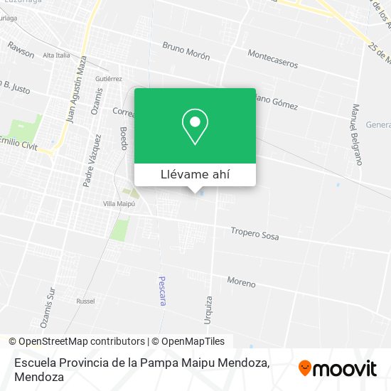 Mapa de Escuela Provincia de la Pampa Maipu Mendoza