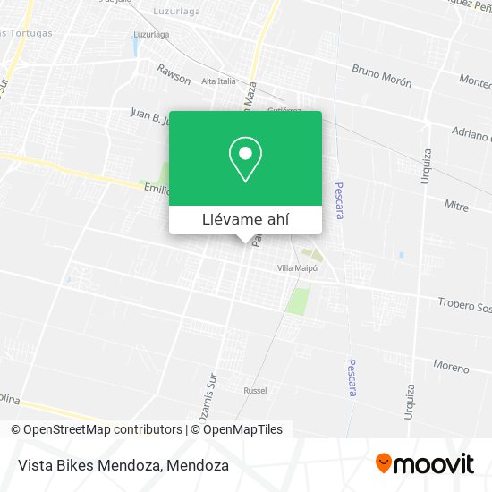 Mapa de Vista Bikes Mendoza