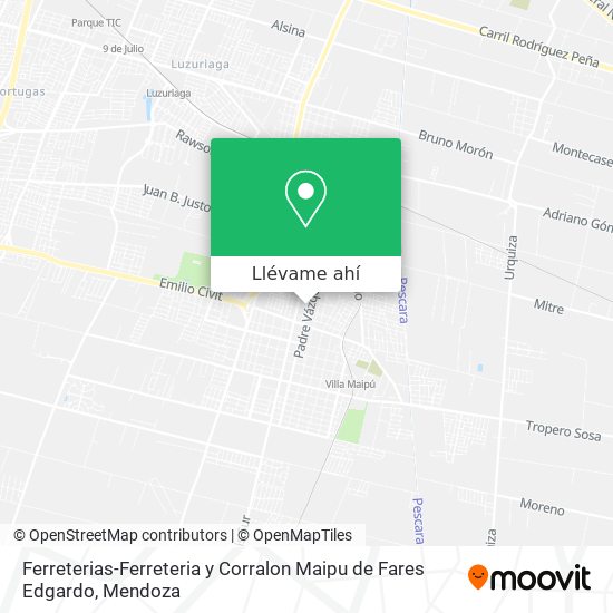 Mapa de Ferreterias-Ferreteria y Corralon Maipu de Fares Edgardo