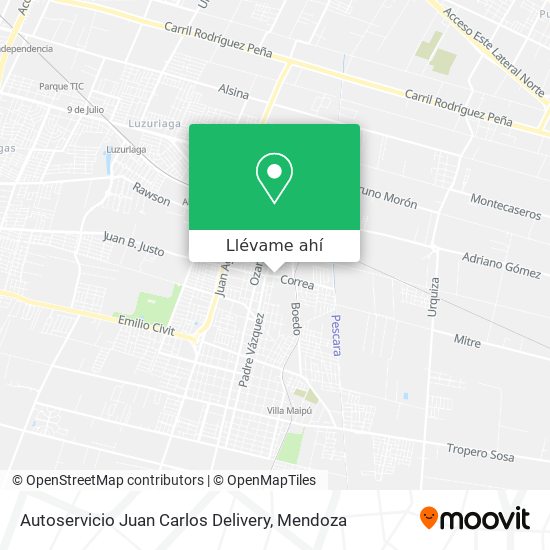 Mapa de Autoservicio Juan Carlos Delivery