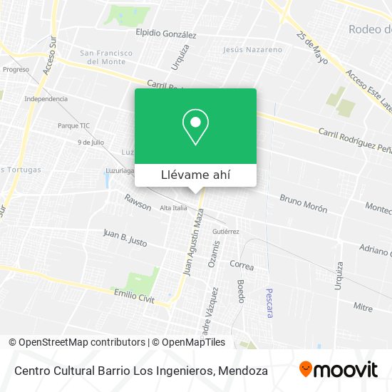 Mapa de Centro Cultural Barrio Los Ingenieros