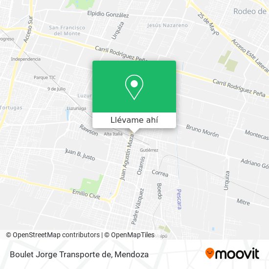 Mapa de Boulet Jorge Transporte de