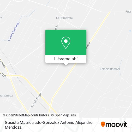 Mapa de Gasista Matriculado-Gonzalez Antonio Alejandro