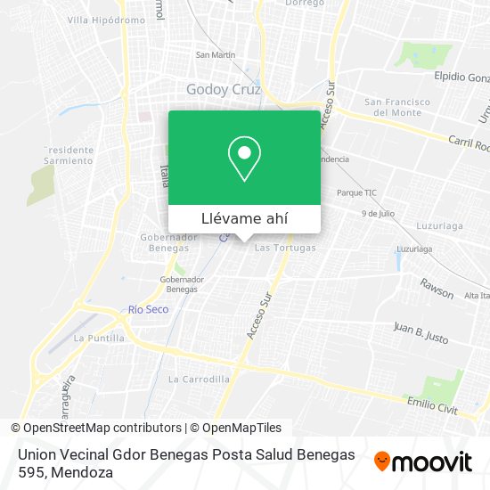 Mapa de Union Vecinal Gdor Benegas Posta Salud Benegas 595