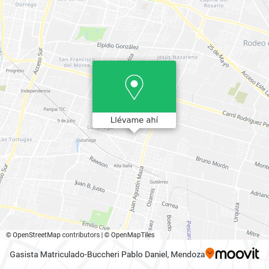Mapa de Gasista Matriculado-Buccheri Pablo Daniel