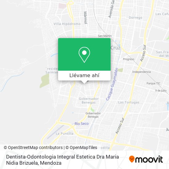 Mapa de Dentista-Odontologia Integral Estetica Dra Maria Nidia Brizuela