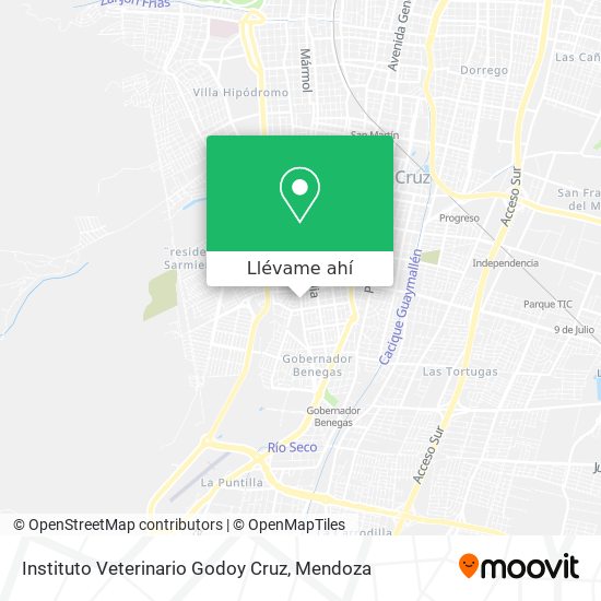 Mapa de Instituto Veterinario Godoy Cruz