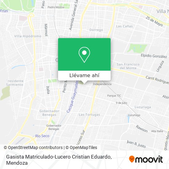 Mapa de Gasista Matriculado-Lucero Cristian Eduardo