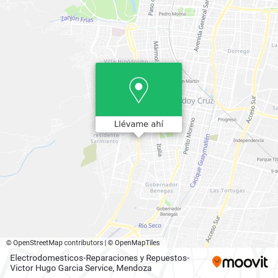 Mapa de Electrodomesticos-Reparaciones y Repuestos-Victor Hugo Garcia Service
