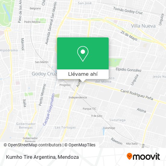 Mapa de Kumho Tire Argentina