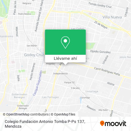 Mapa de Colegio Fundación Antonio Tomba P-Ps 137