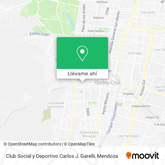 Mapa de Club Social y Deportivo Carlos J. Garelli