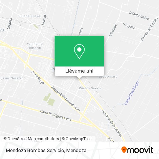 Mapa de Mendoza Bombas Servicio