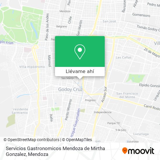 Mapa de Servicios Gastronomicos Mendoza de Mirtha Gonzalez