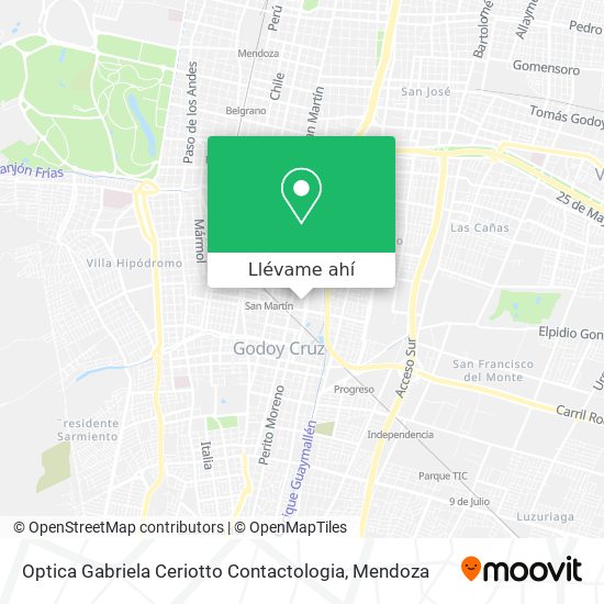 Mapa de Optica Gabriela Ceriotto Contactologia