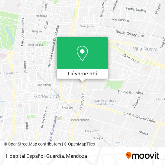 Mapa de Hospital Español-Guardia