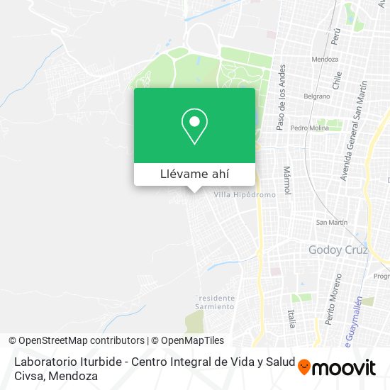 Mapa de Laboratorio Iturbide - Centro Integral de Vida y Salud Civsa