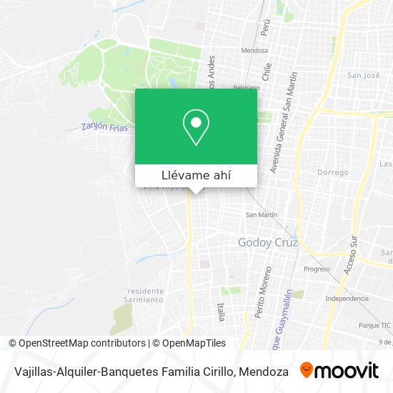 Mapa de Vajillas-Alquiler-Banquetes Familia Cirillo