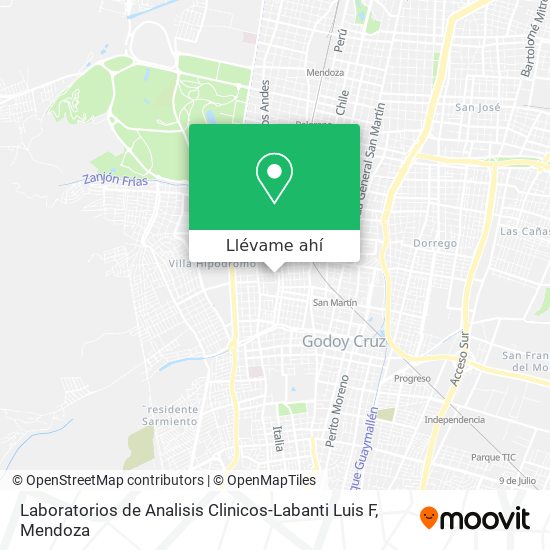 Mapa de Laboratorios de Analisis Clinicos-Labanti Luis F