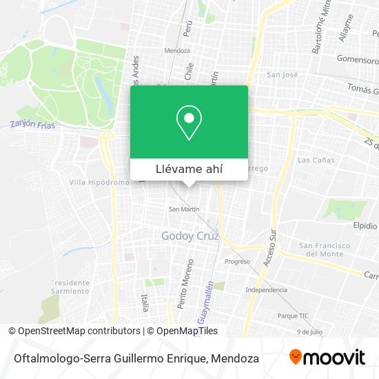 Mapa de Oftalmologo-Serra Guillermo Enrique