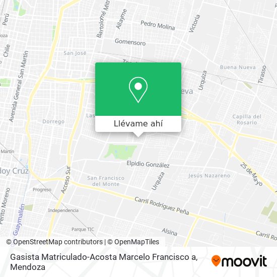 Mapa de Gasista Matriculado-Acosta Marcelo Francisco a