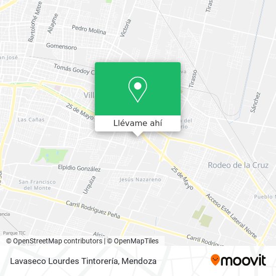 Mapa de Lavaseco Lourdes Tintorería