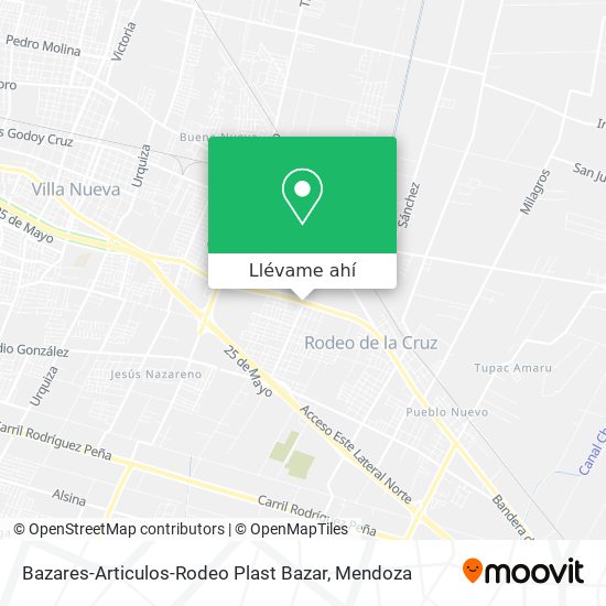 Mapa de Bazares-Articulos-Rodeo Plast Bazar