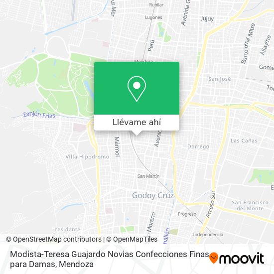 Mapa de Modista-Teresa Guajardo Novias Confecciones Finas para Damas