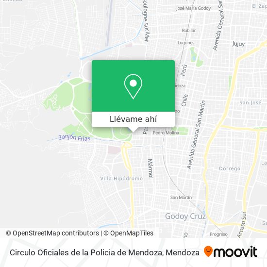 Mapa de Circulo Oficiales de la Policia de Mendoza