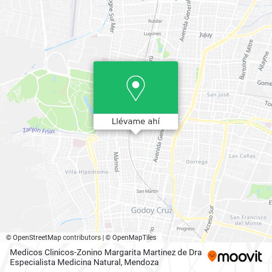 Mapa de Medicos Clinicos-Zonino Margarita Martinez de Dra Especialista Medicina Natural