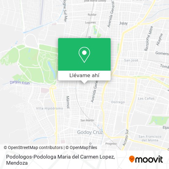 Mapa de Podologos-Podologa Maria del Carmen Lopez