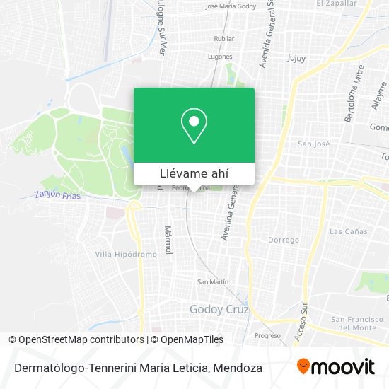 Mapa de Dermatólogo-Tennerini Maria Leticia