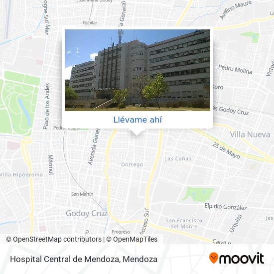 Mapa de Hospital Central de Mendoza