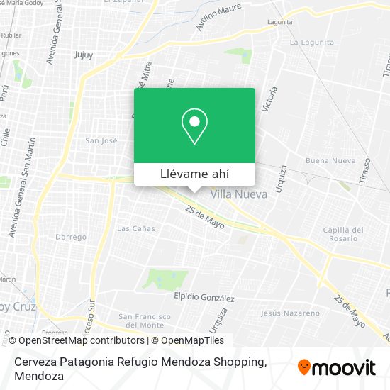 Mapa de Cerveza Patagonia Refugio Mendoza Shopping