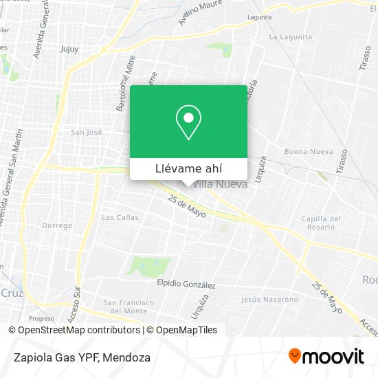 Mapa de Zapiola Gas YPF