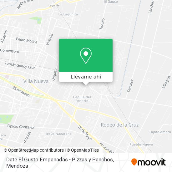 Mapa de Date El Gusto Empanadas - Pizzas y Panchos