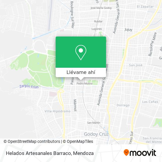 Mapa de Helados Artesanales Barraco