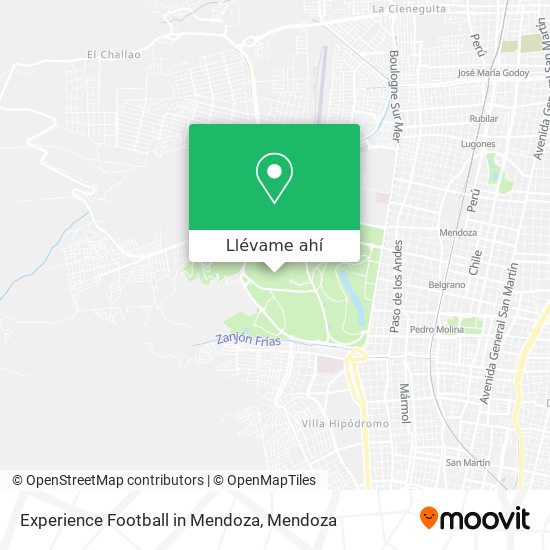 Mapa de Experience Football in Mendoza