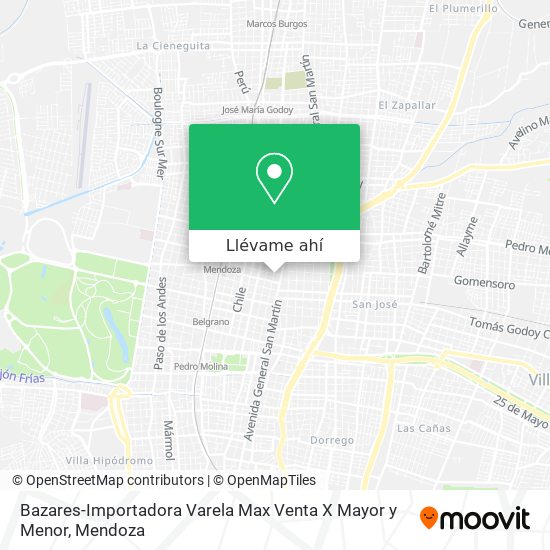Mapa de Bazares-Importadora Varela Max Venta X Mayor y Menor