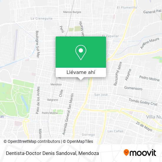 Mapa de Dentista-Doctor Denis Sandoval