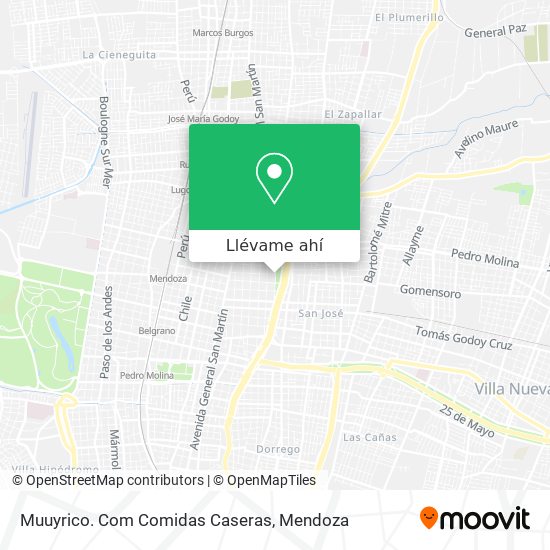 Mapa de Muuyrico. Com Comidas Caseras