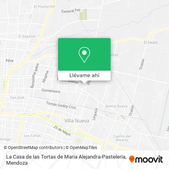 Mapa de La Casa de las Tortas de Maria Alejandra-Pastelería