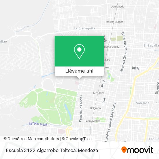 Mapa de Escuela 3122 Algarrobo Telteca