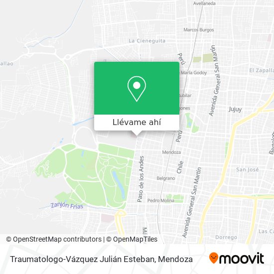 Mapa de Traumatologo-Vázquez Julián Esteban