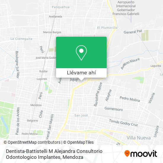 Mapa de Dentista-Battistelli M Alejandra Consultorio Odontologico Implantes
